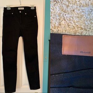 madewell 9-inch high rise black skinny jeans